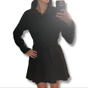 Steve Madden Black Trench Coat with belt
